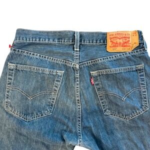 Levis 501 Original Fit Mens Blue Denim Straight Leg Button Fly Jeans W32 L32
